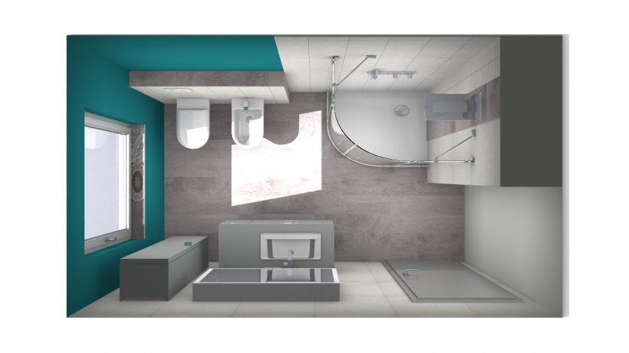Neubau eines Badezimmers - Visualisierung
